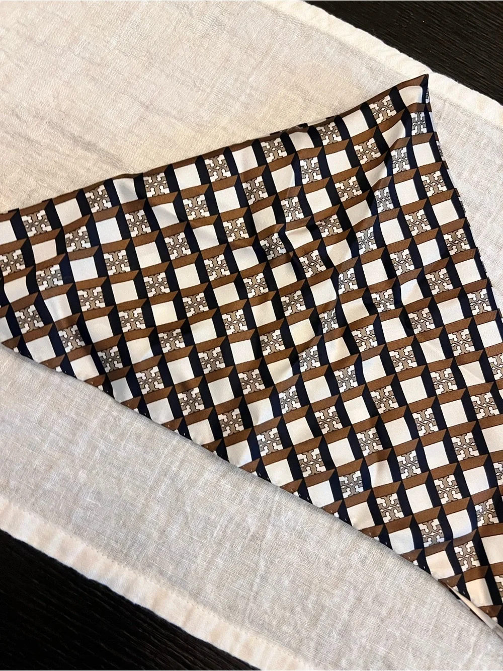 Tory Burch Geo Logo Printed Scarf